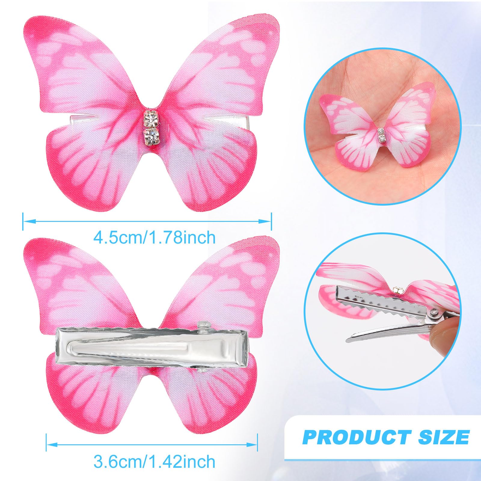 Paderison butterfly clip worn in hair showing pretty styling accent