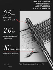 PAGE VINE mascara texture swiped on paper showing clump-free finish