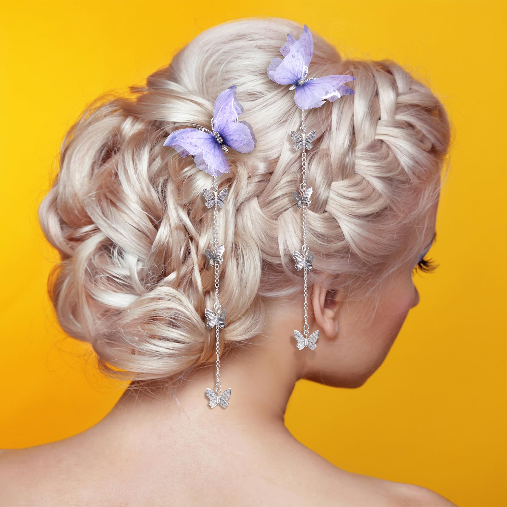 PAGOW color spread of blue purple pink gradient clips showing mix-and-match styling benefit