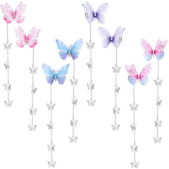 PAGOW front view of eight butterfly tassel clips showing colors and packaging benefit of complete set