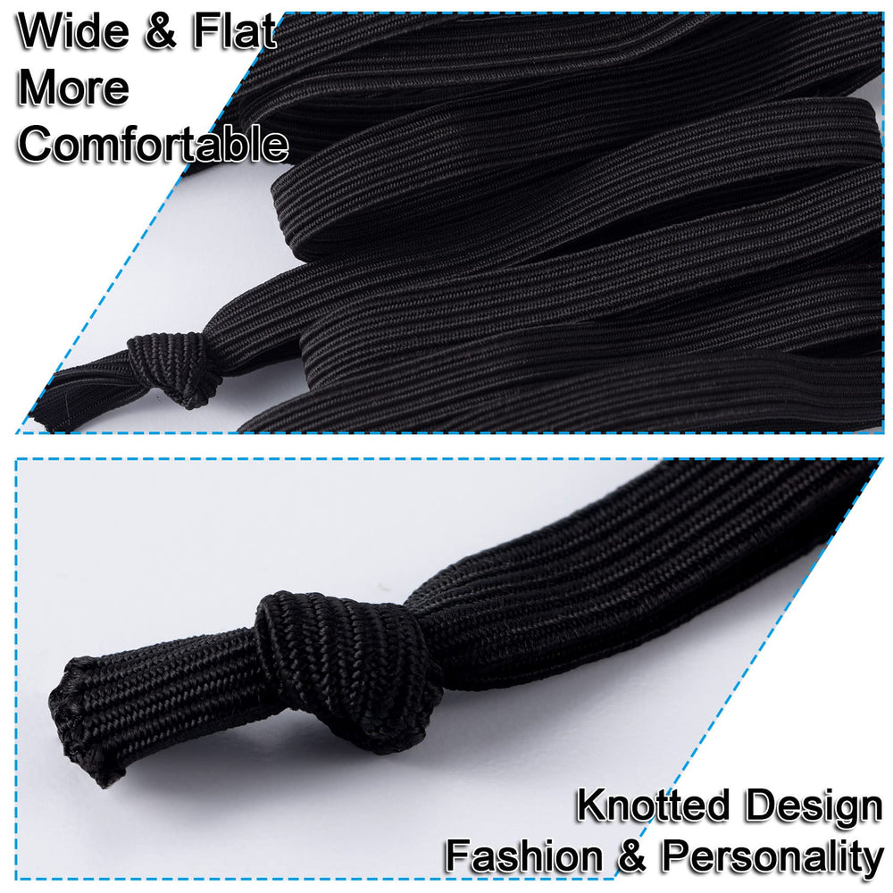 PAGOW hair tie holding a man bun demonstrating firm hold and no creasing