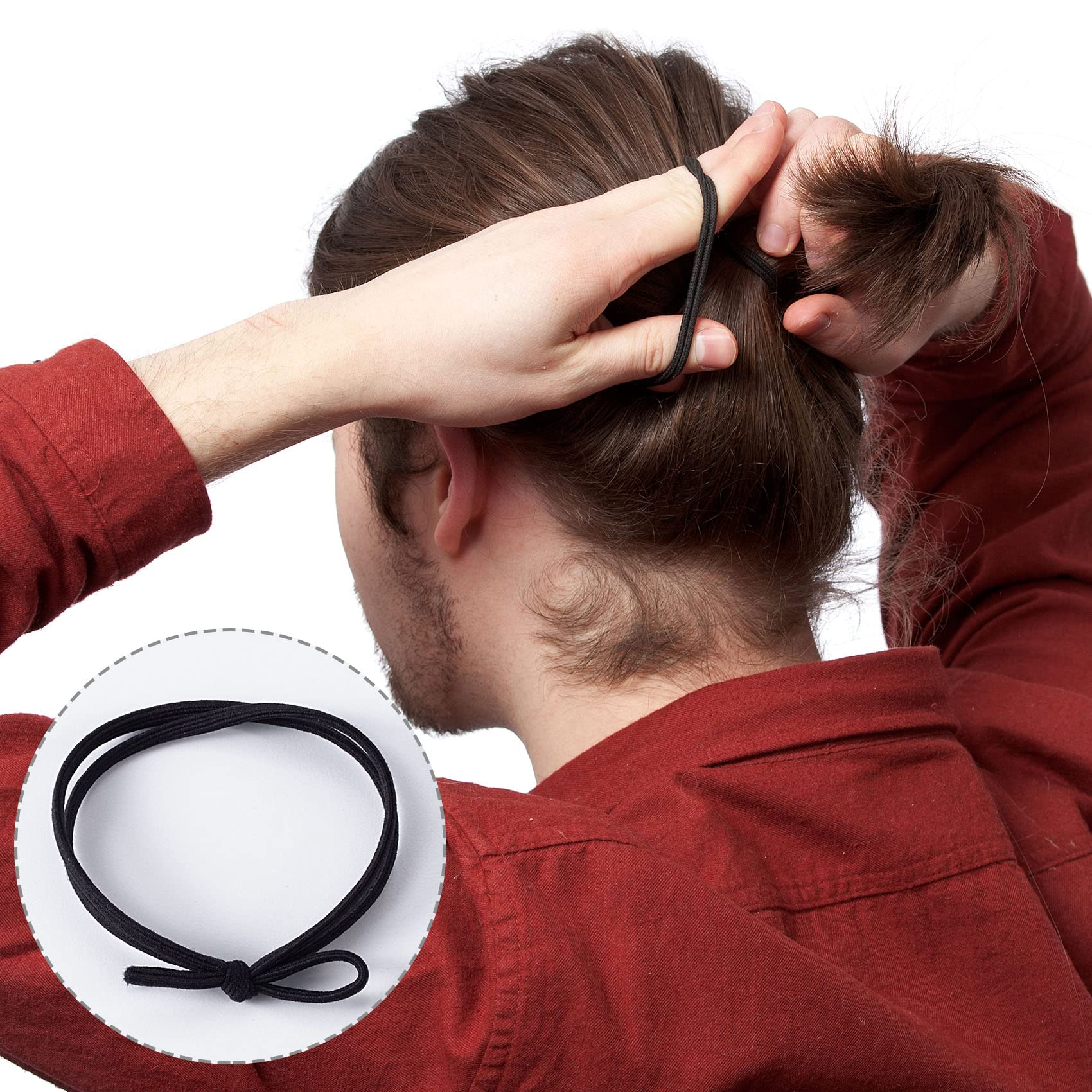 PAGOW hair tie worn on wrist illustrating comfortable, non-tight carry