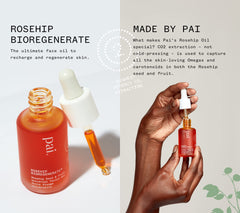 PAI SKINCARE bottle held in hand to illustrate 30 mL travel-friendly size advantage