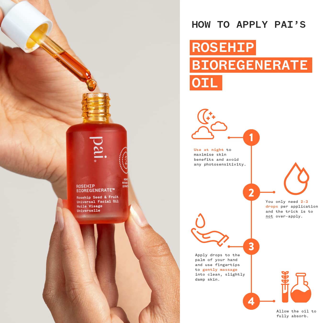 PAI SKINCARE label close-up showing clean, vegan ingredient claims for sensitive skin reassurance