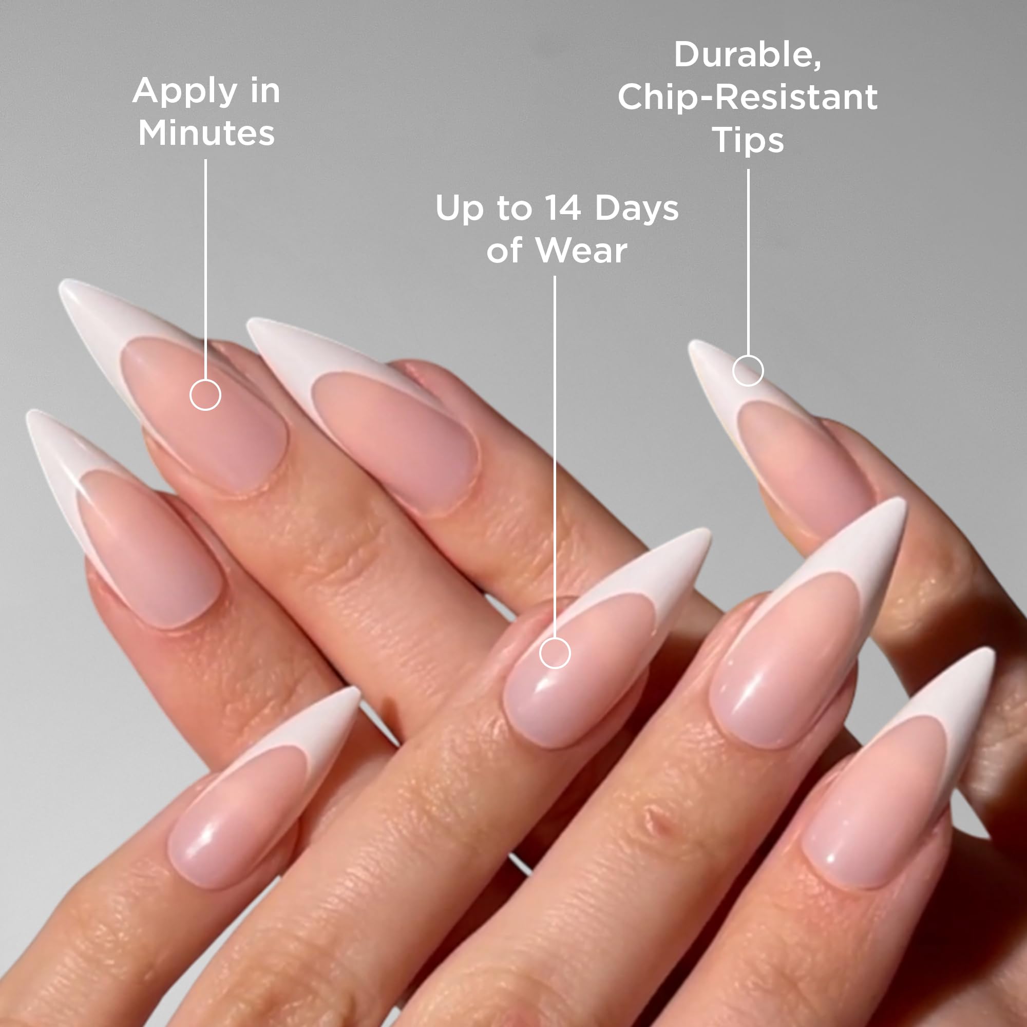 PaintLab close-up of French tip edge highlighting neat smile line and precise finish benefit