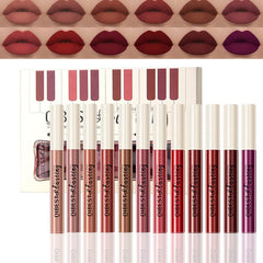 Pakivs front packaging showing 12 matte liquid lipsticks and easy selection benefit