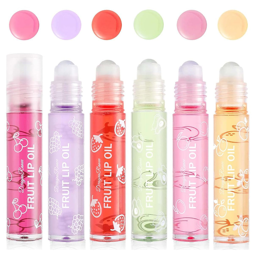 Pakivs front packaging showing six roll-on lip oils and benefits