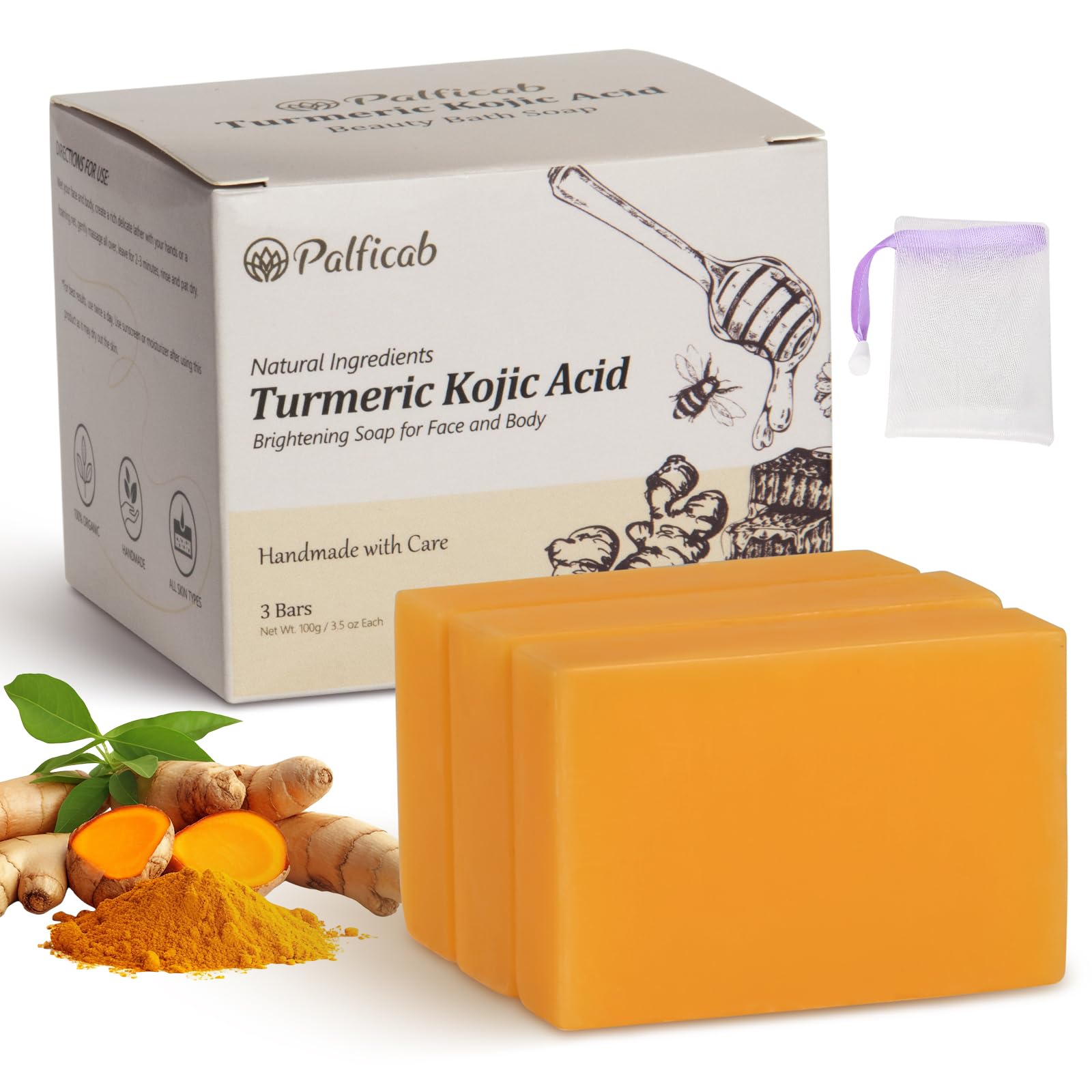 PALFICAB front packaging showing three bars and clear benefit of brightening