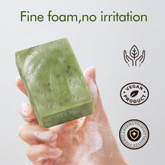PALFICAB soap creating creamy lather in hand for gentle cleansing and hydration