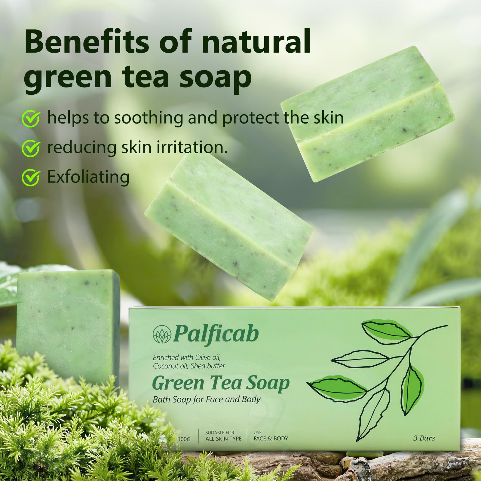 PALFICAB lather produced with net demonstrating rich foam for cleansing