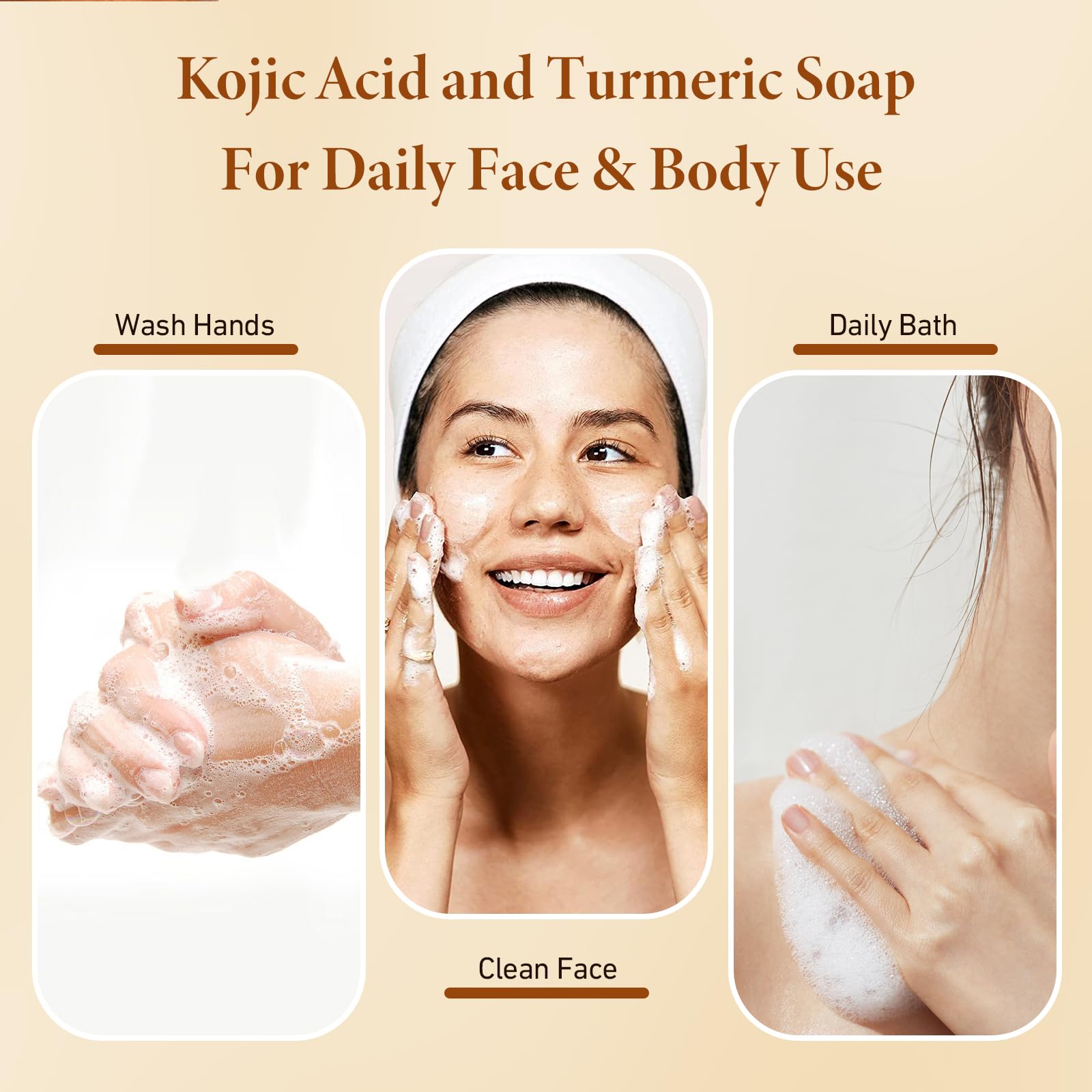 PALFICAB used on face by model, illustrating gentle cleansing and refreshed appearance