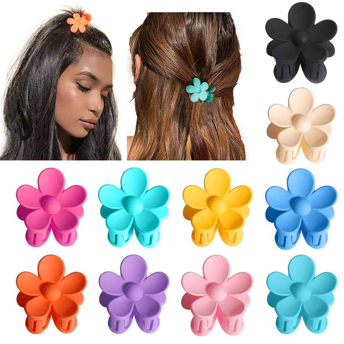 Palksky front packaging showing ten colorful flower clips and bright display benefit