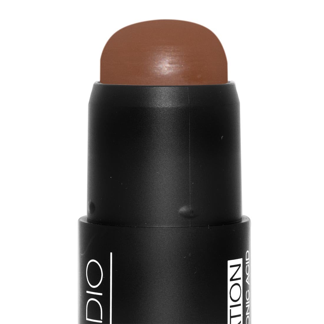 Palladio applying stick to cheek to contour and build medium coverage for sculpted look