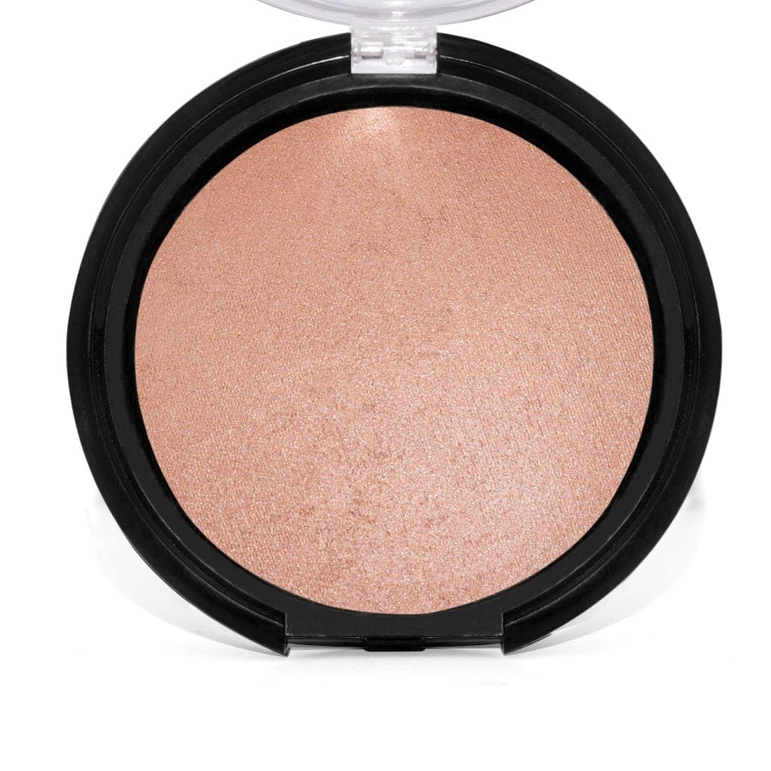 Palladio bronzer open with brush demonstrating easy pick-up and application