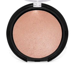 Palladio bronzer open with brush demonstrating easy pick-up and application