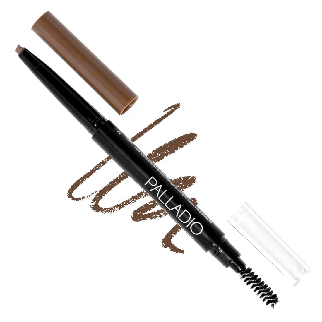 Palladio brow definer front packaging shows product and shade info, travel-ready convenience