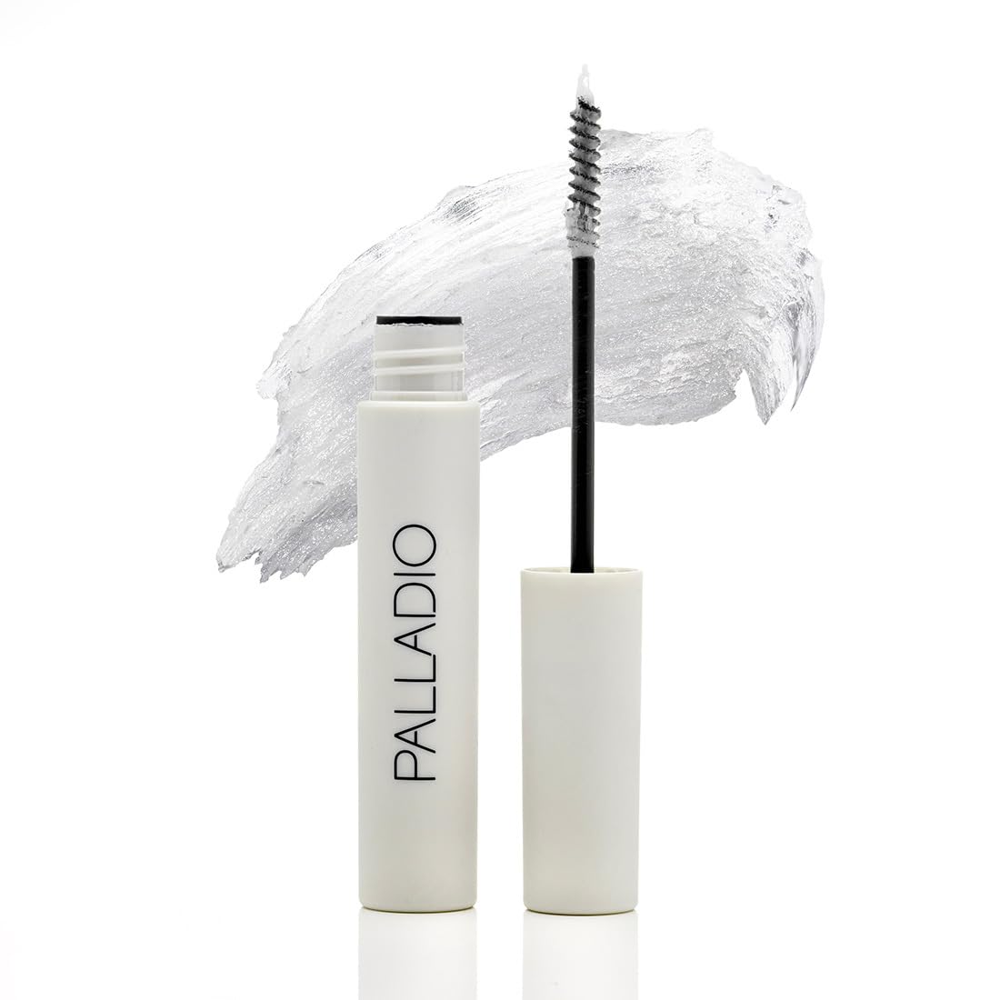Palladio front tube showing clear brow gel, compact and travel-friendly