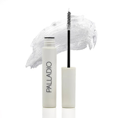 Palladio front tube showing clear brow gel, compact and travel-friendly