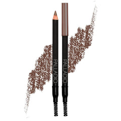 Palladio brow pencil front view showing dual-ended design and cap for easy grooming