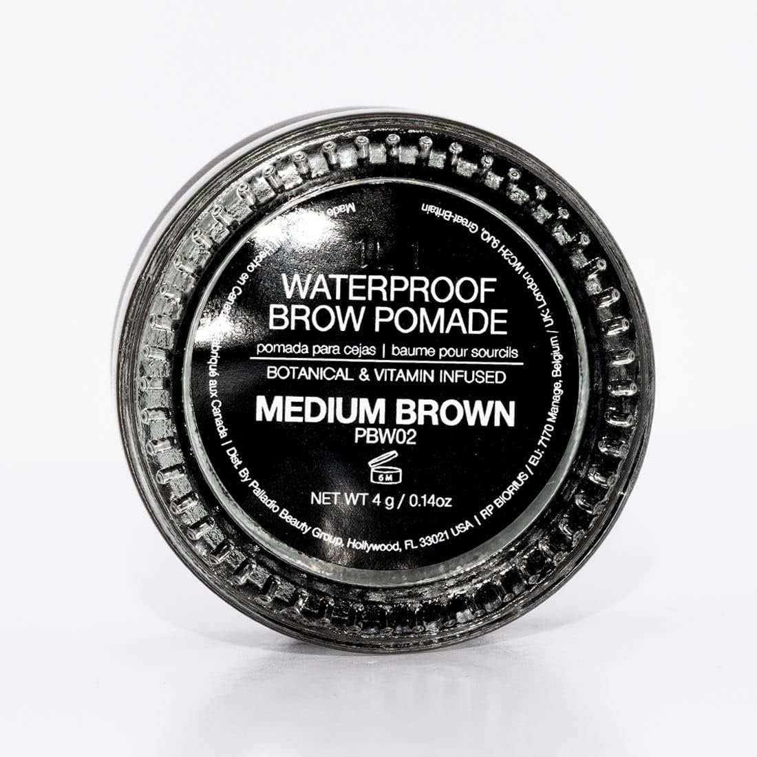 Palladio brow pomade next to micro pencil showing paired-precision advantage