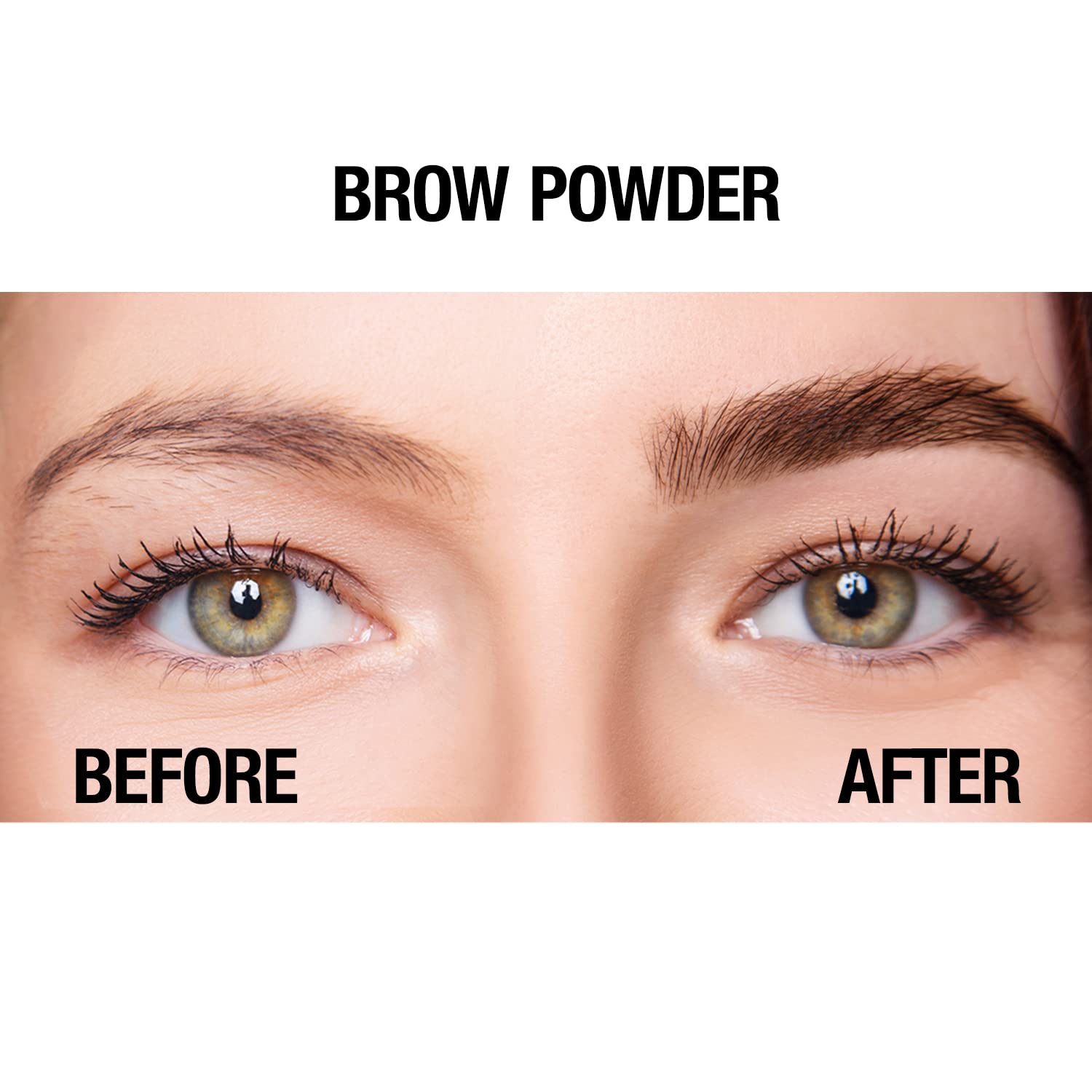 Palladio before and after brows showing filling effect and natural enhancement benefit