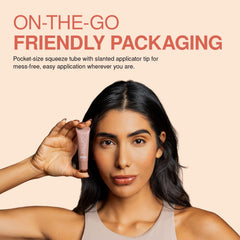 Palladio on model wearing Caramel Glazed for natural, everyday shine