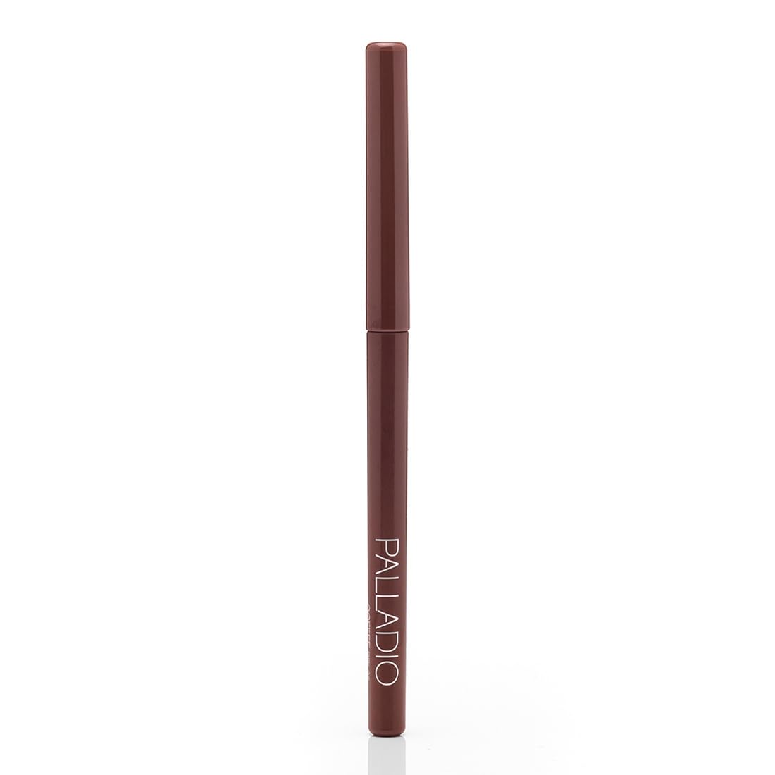 Palladio coffee next to a coin showing slim twist-up pencil scale and convenience