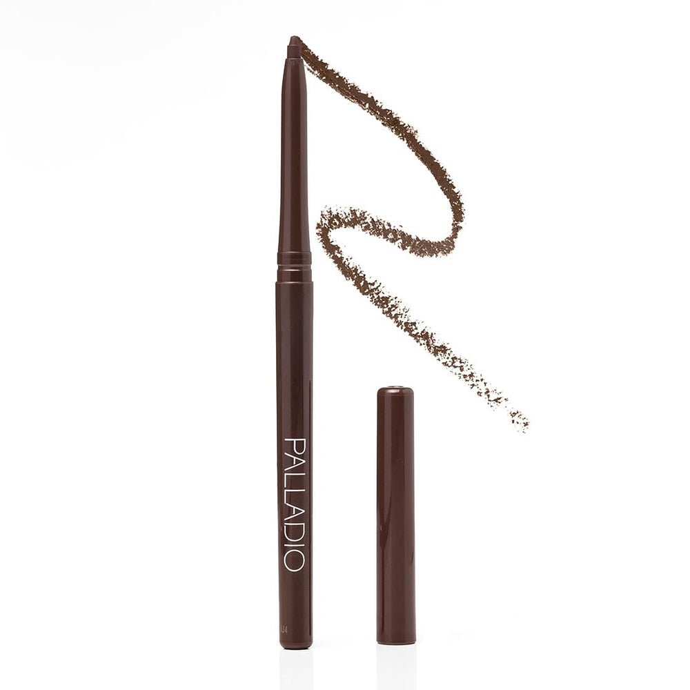Palladio front packaging showing black brown pencil and benefits