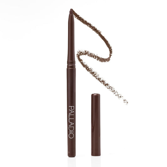 Palladio front packaging showing black brown pencil and benefits