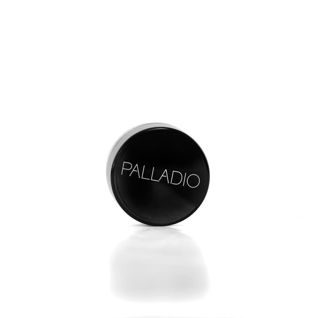 Palladio gel eyeliner on skin swatch showing rich matte black payoff and blendability