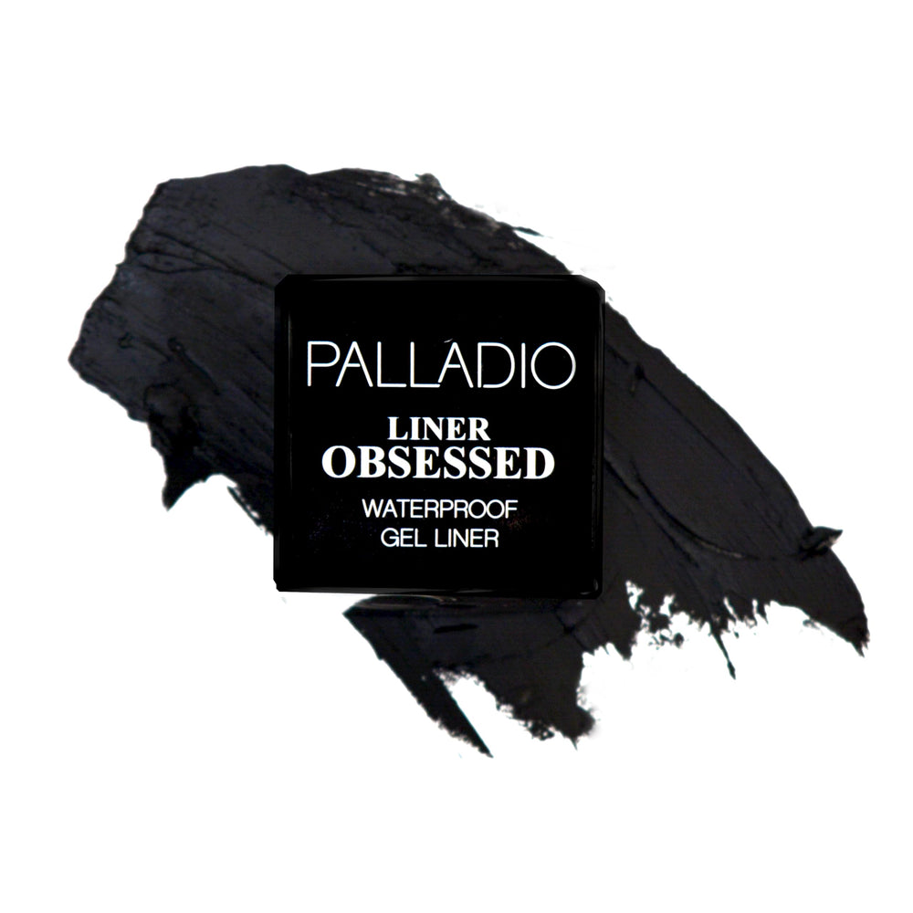 Palladio gel eyeliner open pot texture highlighting creamy formula for smooth application