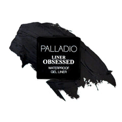 Palladio gel eyeliner open pot texture highlighting creamy formula for smooth application