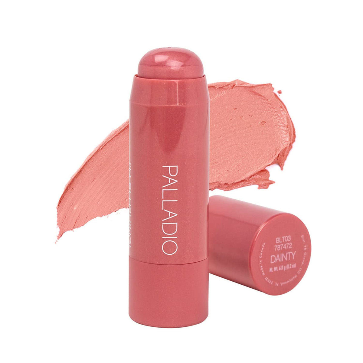 Palladio I'm Blushing front stick showing sleek packaging and easy application benefit