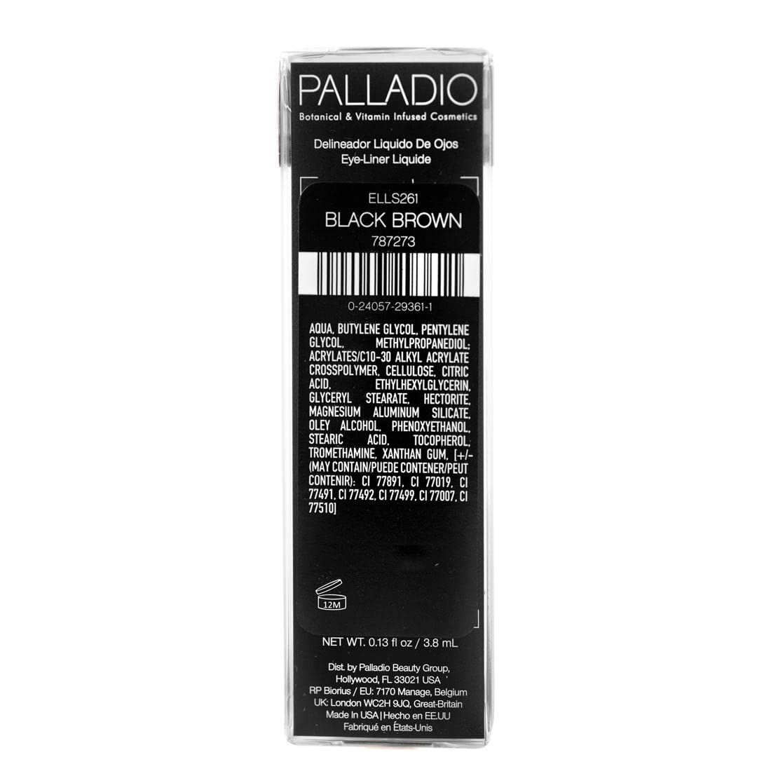 Palladio in a makeup bag lifestyle shot illustrating daily convenience