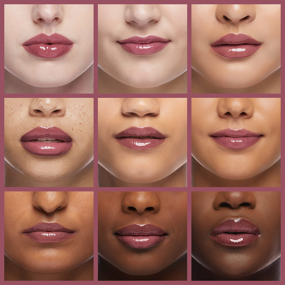 Palladio lip swatch on skin showing icy mauve color and buildable coverage
