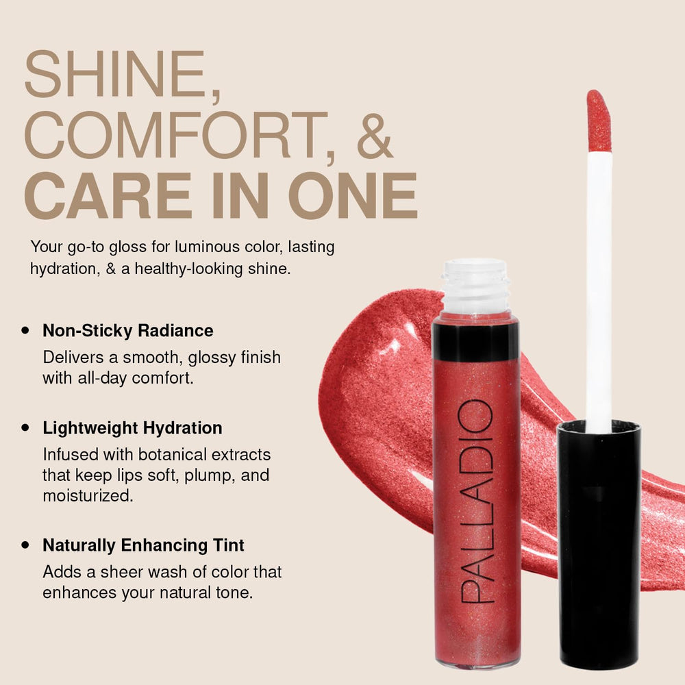 Palladio lips before and after demonstrating smoother softer-looking lip finish