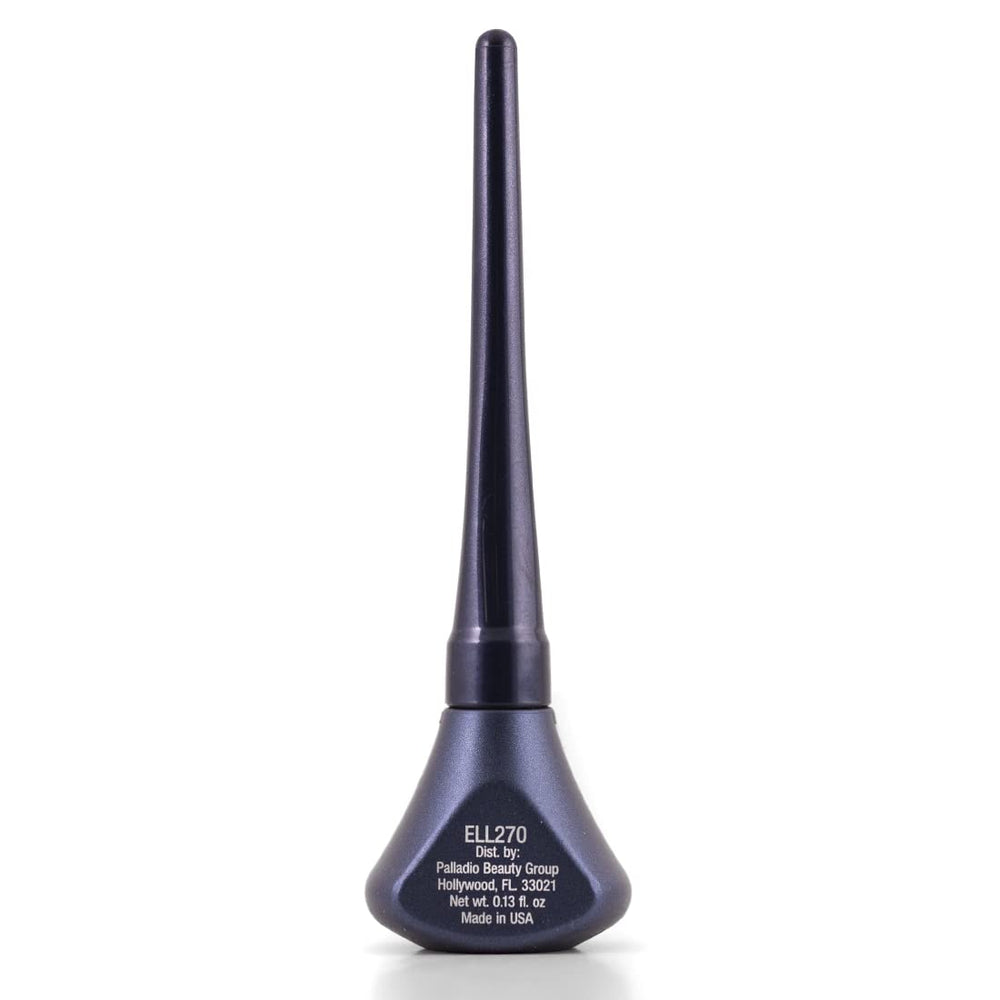 Palladio applied winged eyeliner on model demonstrating sharp control