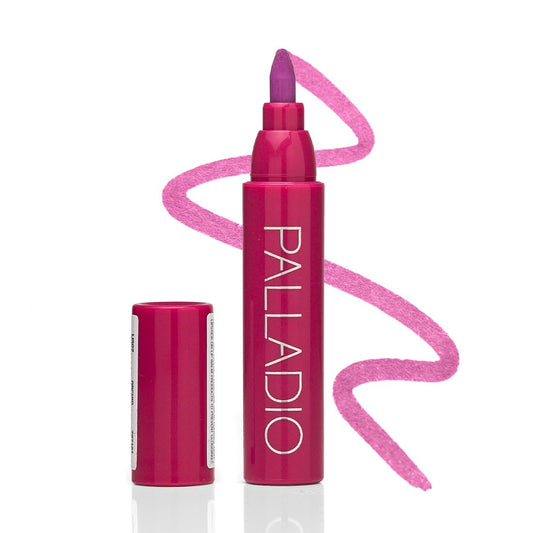 Palladio front packaging showing orchid shade and product benefit longwear