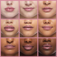 Palladio on model lips showcasing Passion Pink color and hydration