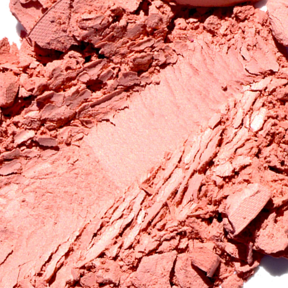 Palladio blush swatch texture demonstrating smooth blendability on skin