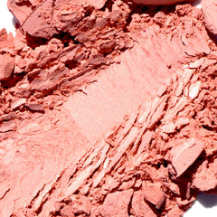 Palladio blush swatch texture demonstrating smooth blendability on skin