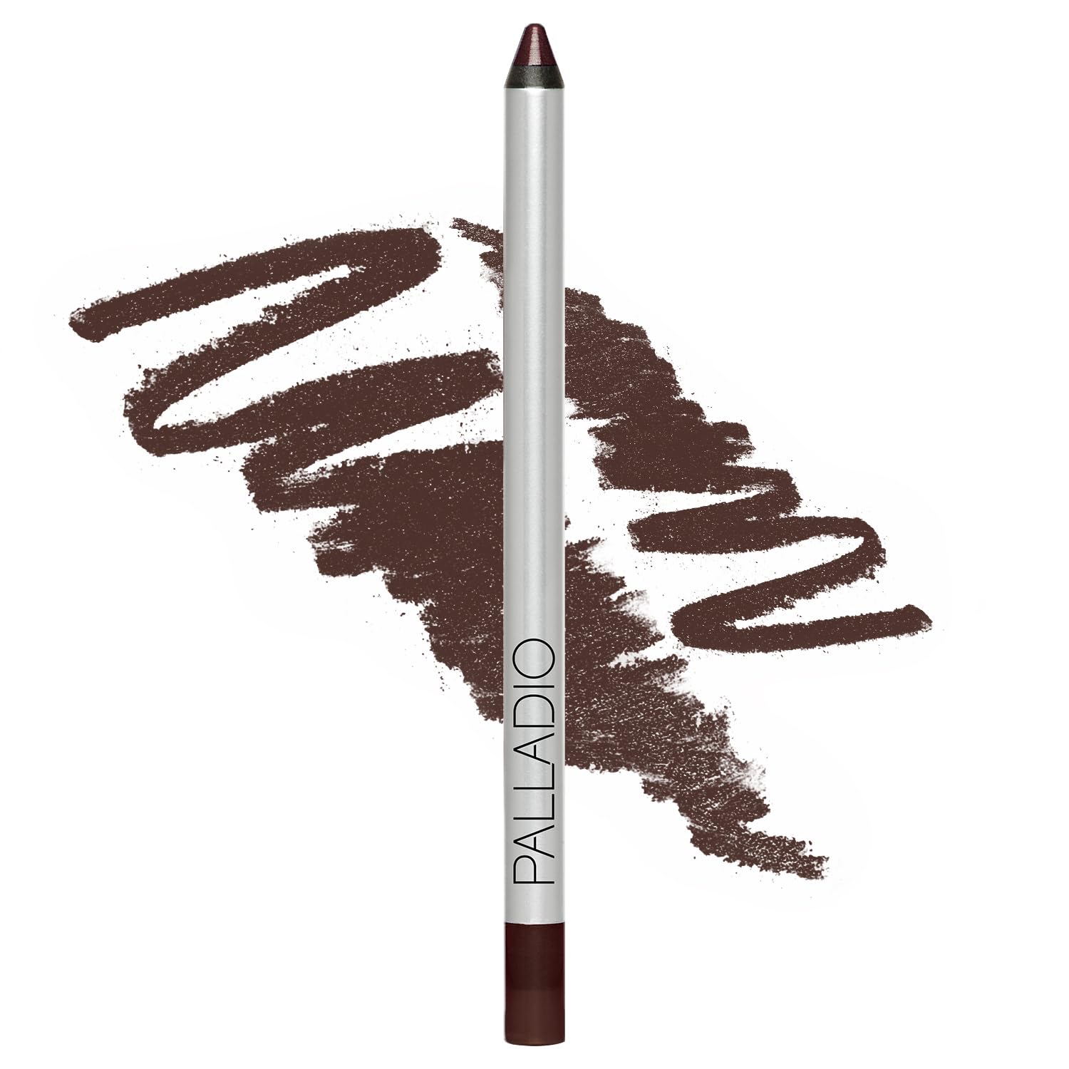 Palladio front view of eyeliner pencil showing neat packaging and branding