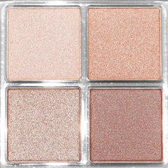 Palladio quad opened flatlay showing shade arrangement and portability for travel convenience