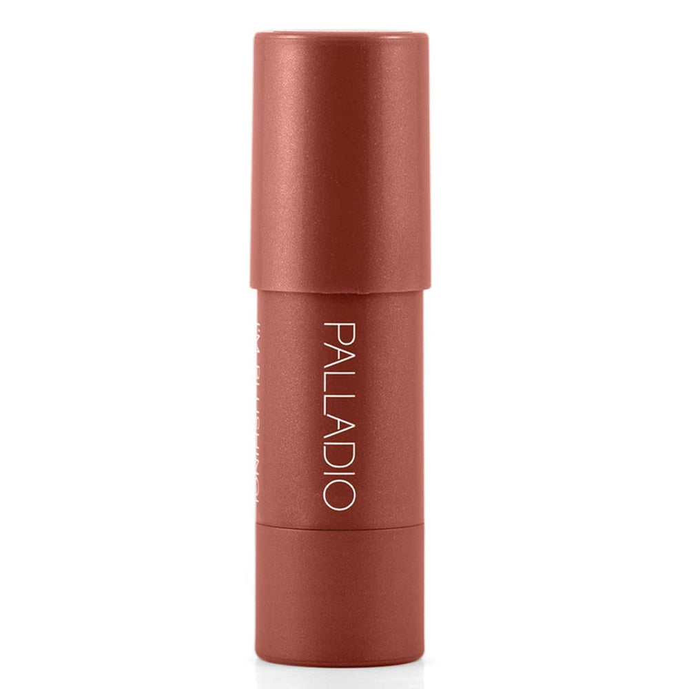 Palladio twist-up tube of Darling shade showing travel-ready convenience