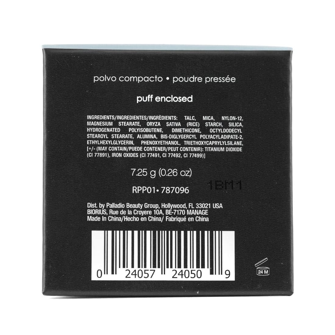 Palladio swatch spread on skin showing translucent coverage and natural finish benefit