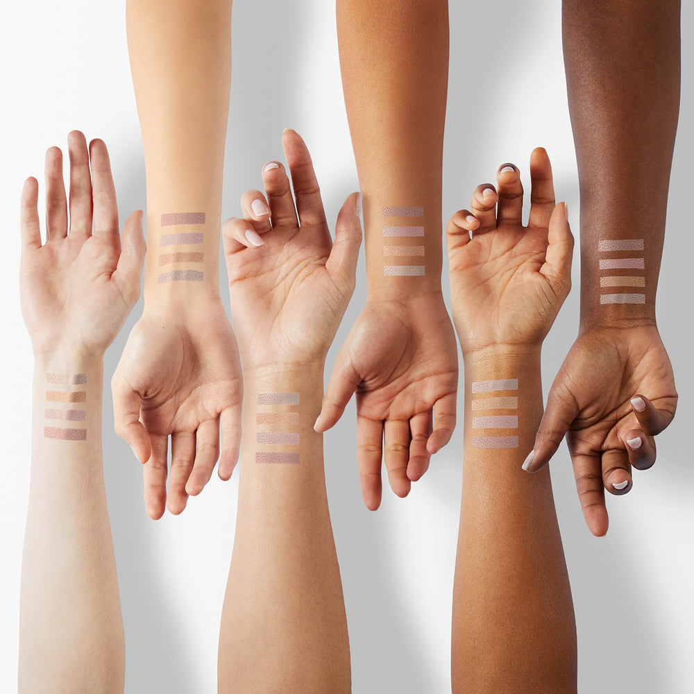 Palladio arm swatches demonstrating pigment payoff and blendability for easy color selection
