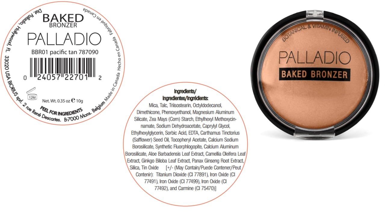 Palladio texture swatch on skin showing blendable pigment and luminous warmth benefit