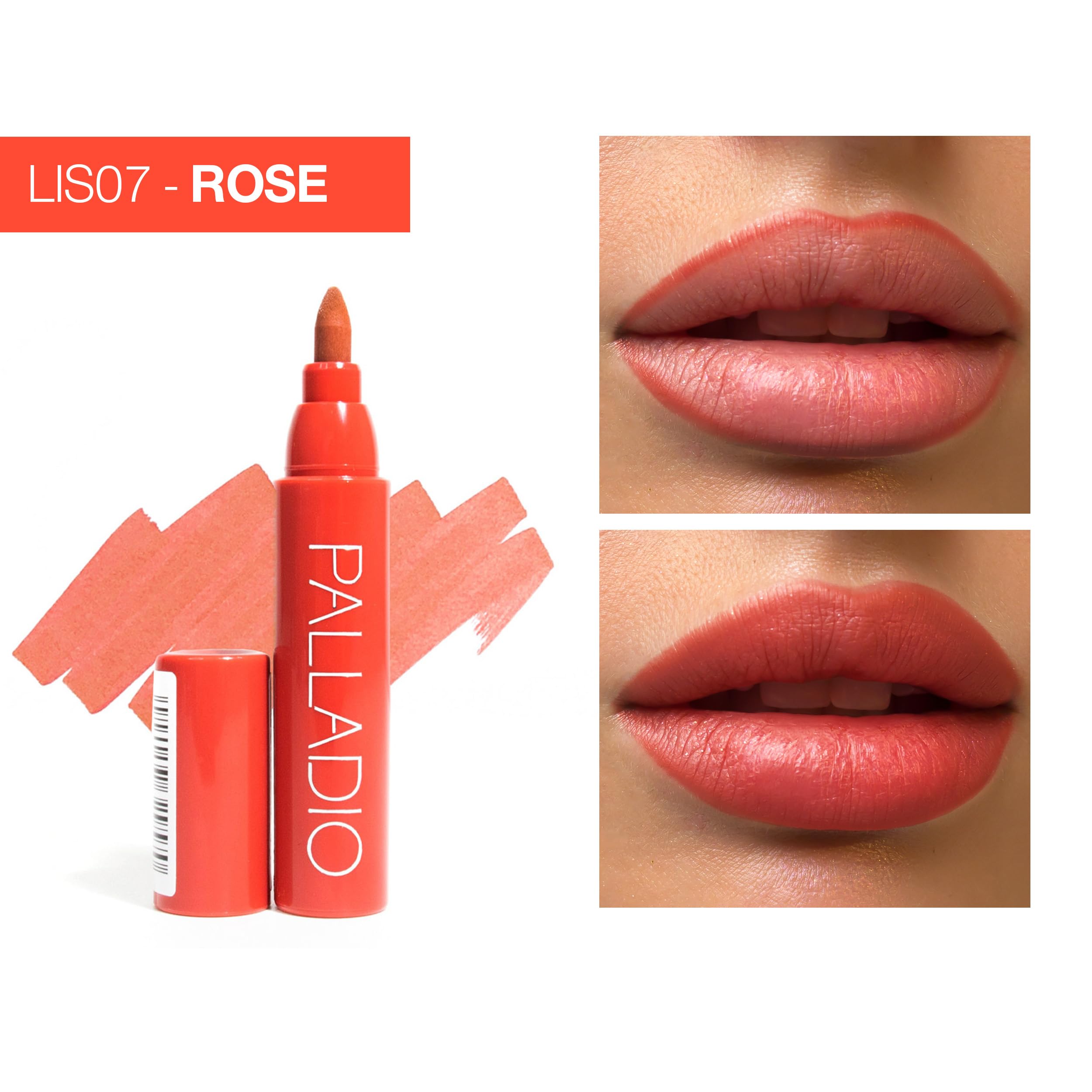 Palladio texture swipe of formula showing smooth matte finish and buildable layers