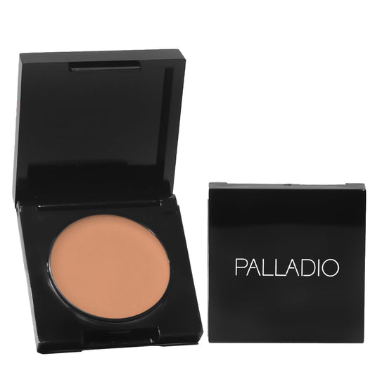 Palladio front tube showing Medium Nude shade and compact design benefit