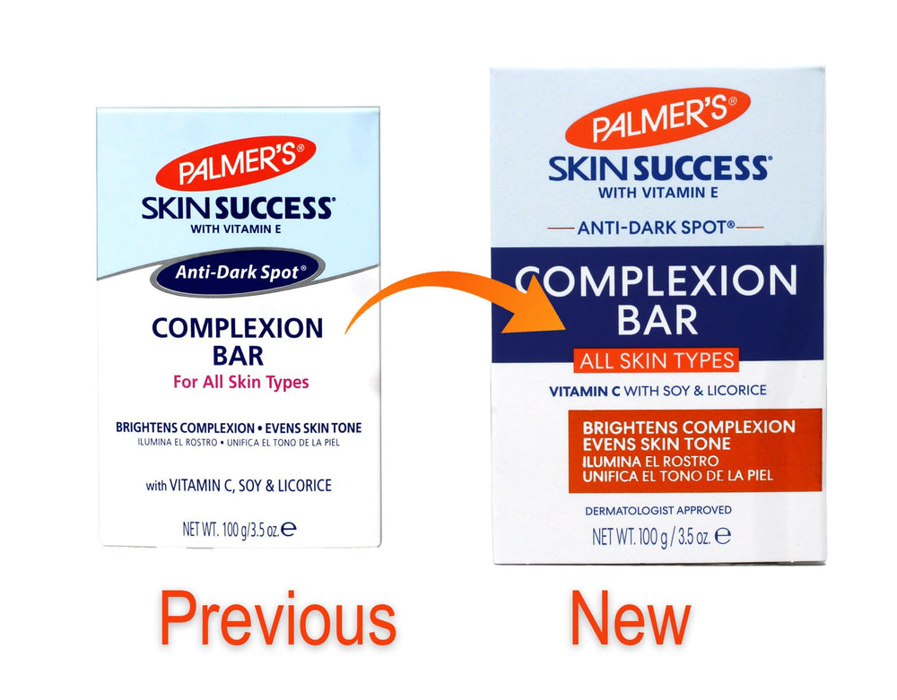 Palmer's bar being used on face showing gentle cleansing and even-tone benefit